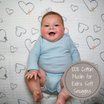 LollyBanks The Love of Christ Heart Baby Muslin Swaddle Blanket - 