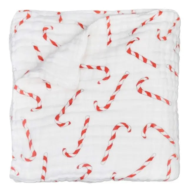 LollyBanks Cotton Muslin Candy Cane Quilt - 