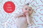 LollyBanks Cotton Muslin Candy Cane Quilt - 