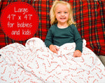 LollyBanks Cotton Muslin Candy Cane Quilt - 