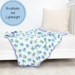 LollyBanks Cotton Muslin Hydrangea Quilt - 