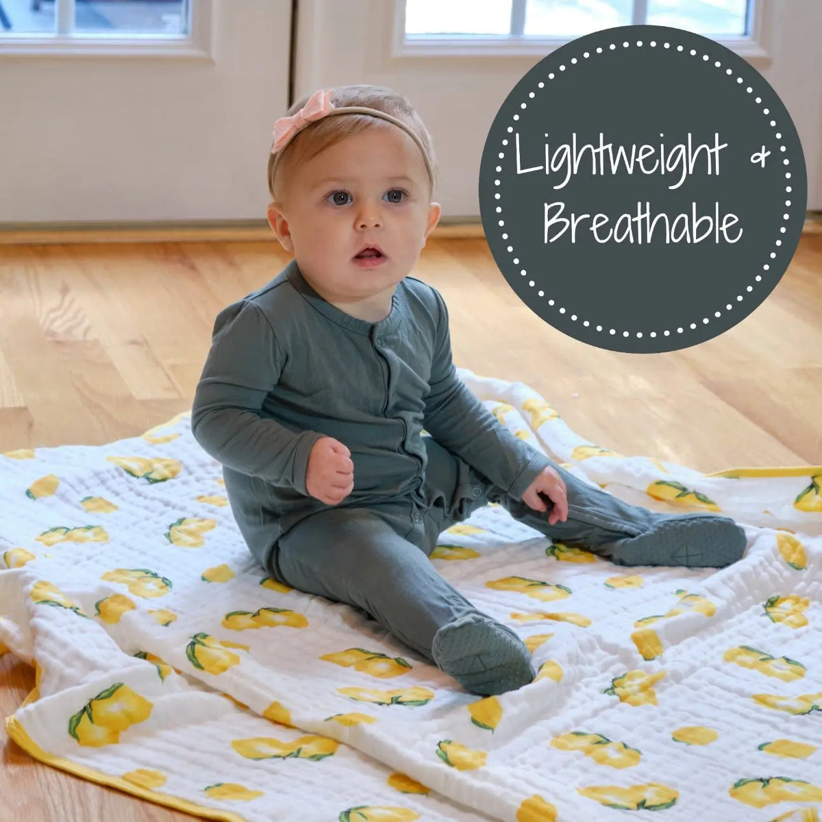 LollyBanks Cotton Muslin Lemon Quilt - 