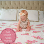 LollyBanks Dogwoods In Bloom Baby Muslin Swaddle Blanket - 