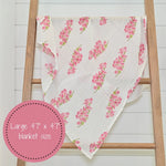LollyBanks Dogwoods In Bloom Baby Muslin Swaddle Blanket - 