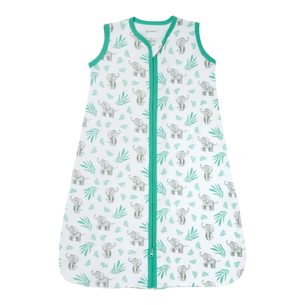 LollyBanks Elephant Baby Sleep Sack, 100% Organic Cotton - 