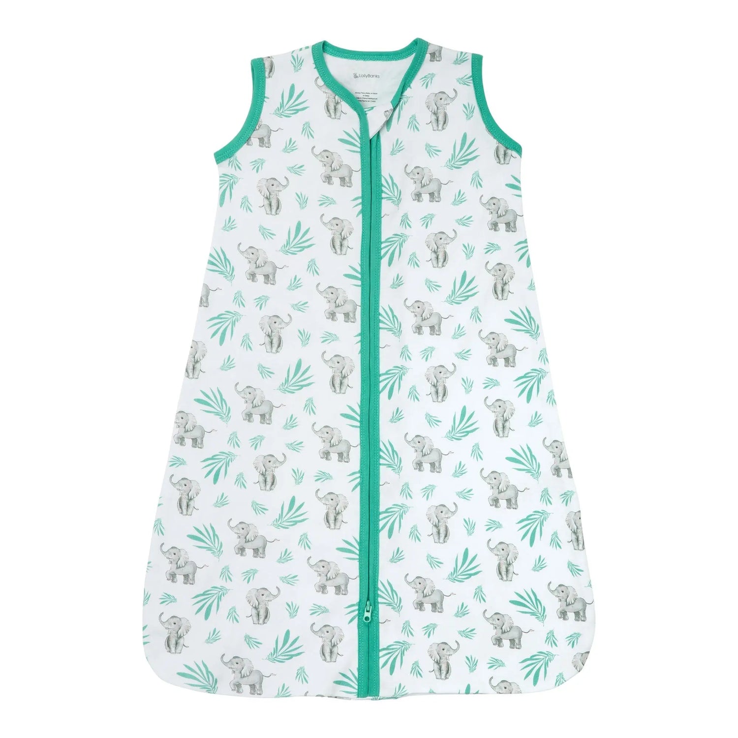 LollyBanks Elephant Baby Sleep Sack, 100% Organic Cotton - 