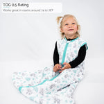 LollyBanks Elephant Baby Sleep Sack, 100% Organic Cotton - 