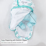LollyBanks Elephant Baby Sleep Swaddle 100% Organic Cotton - 