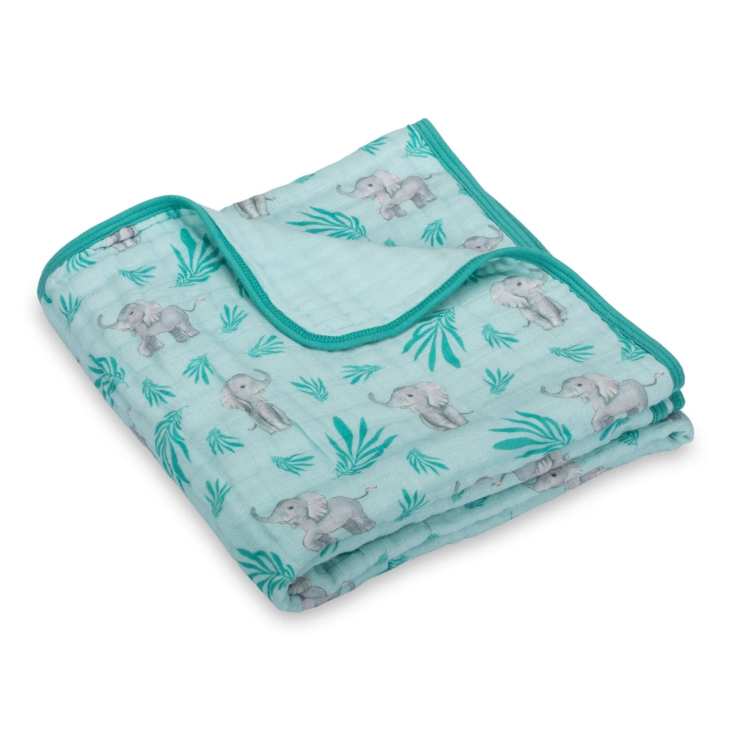 LollyBanks Elephantastic Muslin Baby Blanket - 