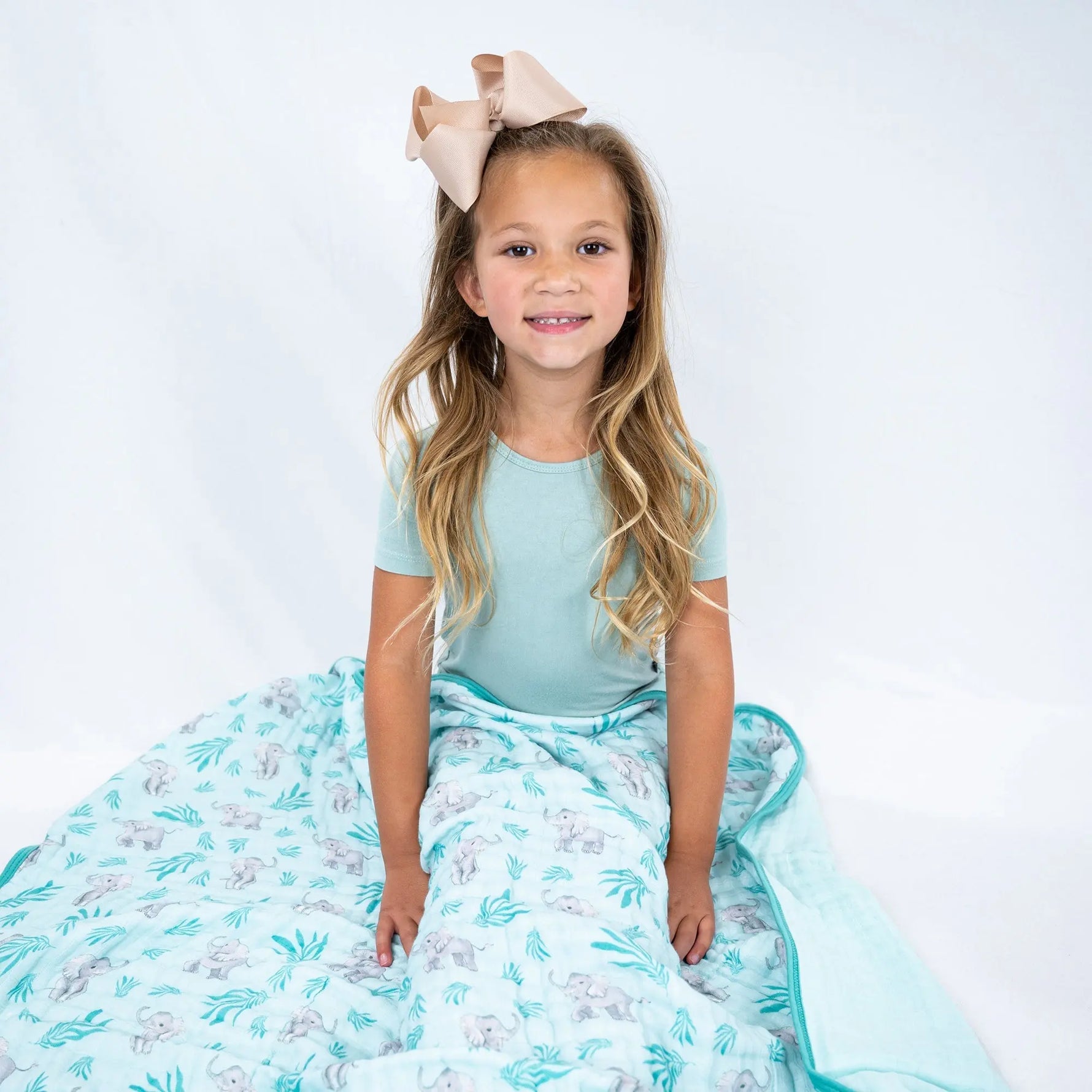 LollyBanks Elephantastic Muslin Baby Blanket - 