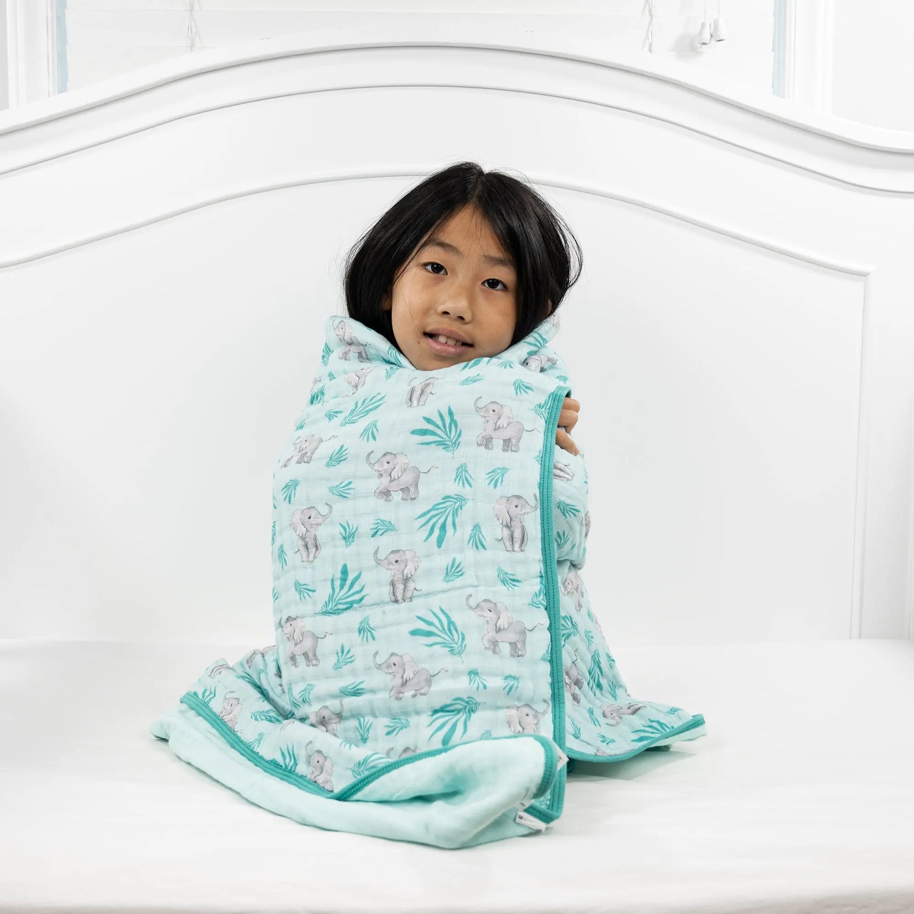 LollyBanks Elephantastic Muslin Baby Blanket - 