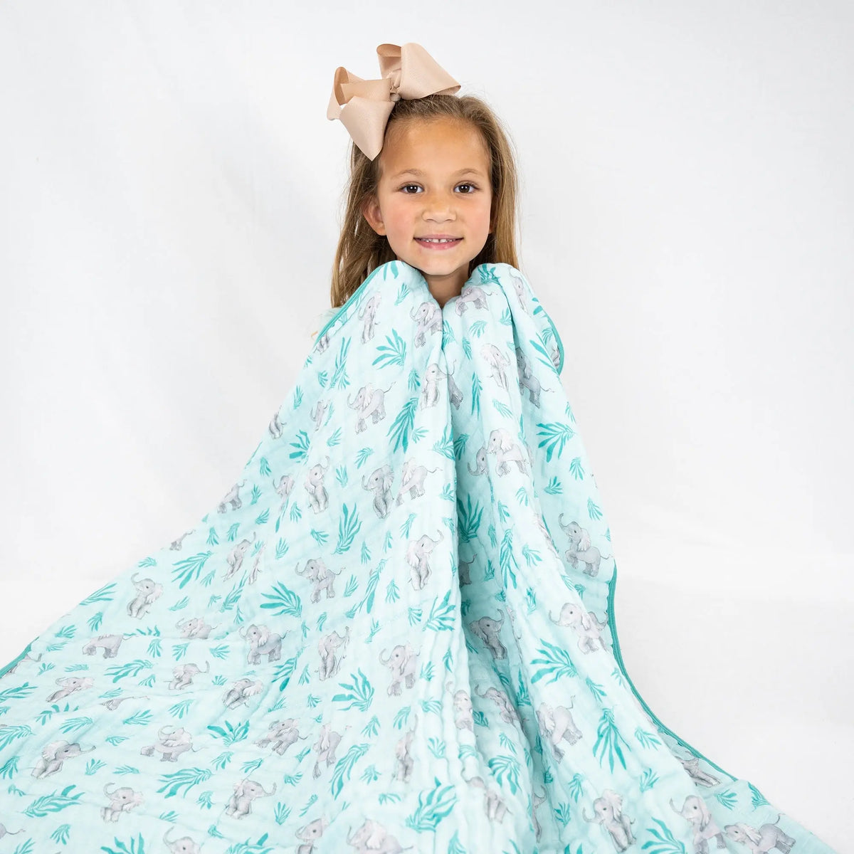 LollyBanks Elephantastic Muslin Baby Blanket - 