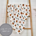 LollyBanks How We Roll Farm Theme Muslin Swaddle Blanket - 
