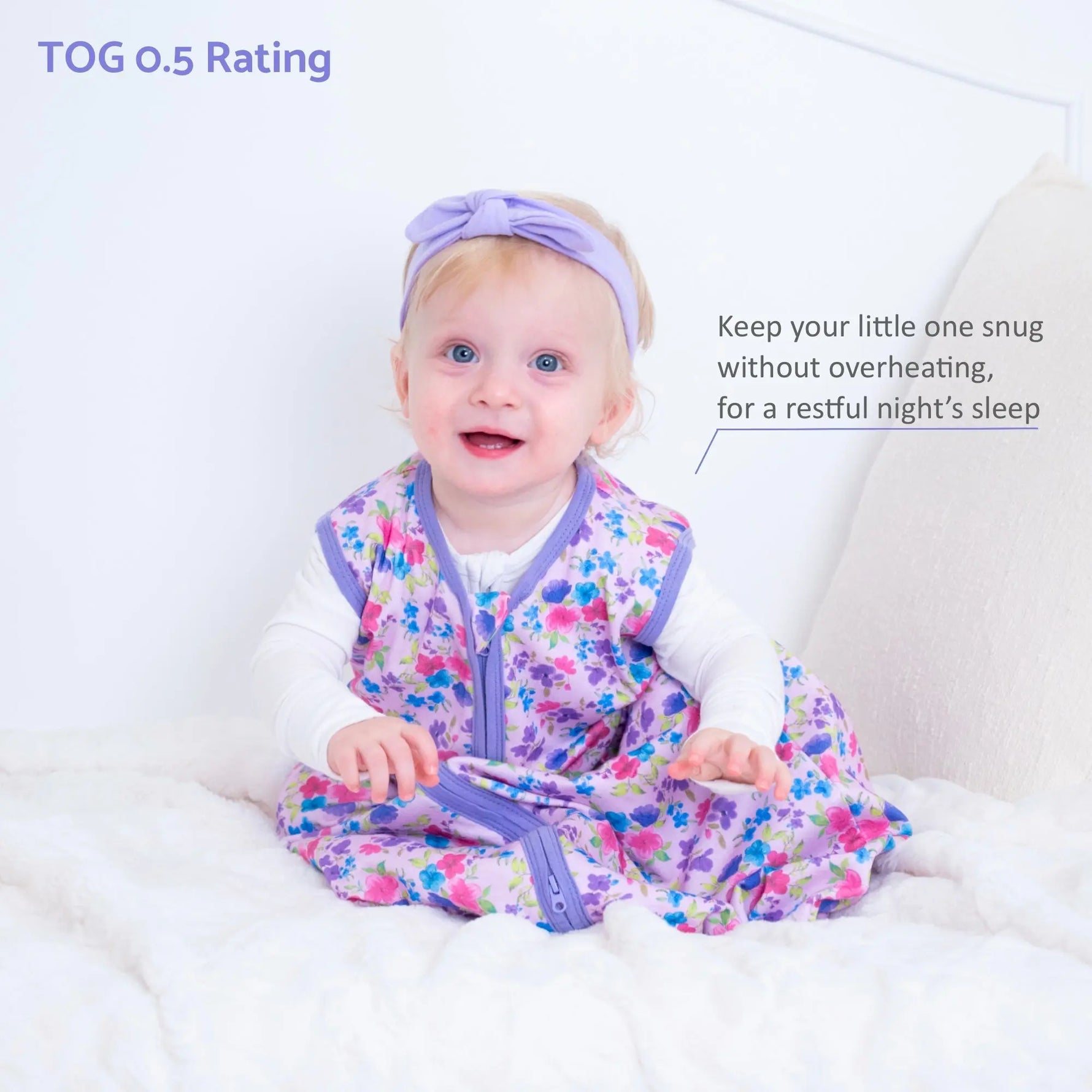 LollyBanks Field of Dreams Baby Sleep Sack, 100% Organic Cotton - 