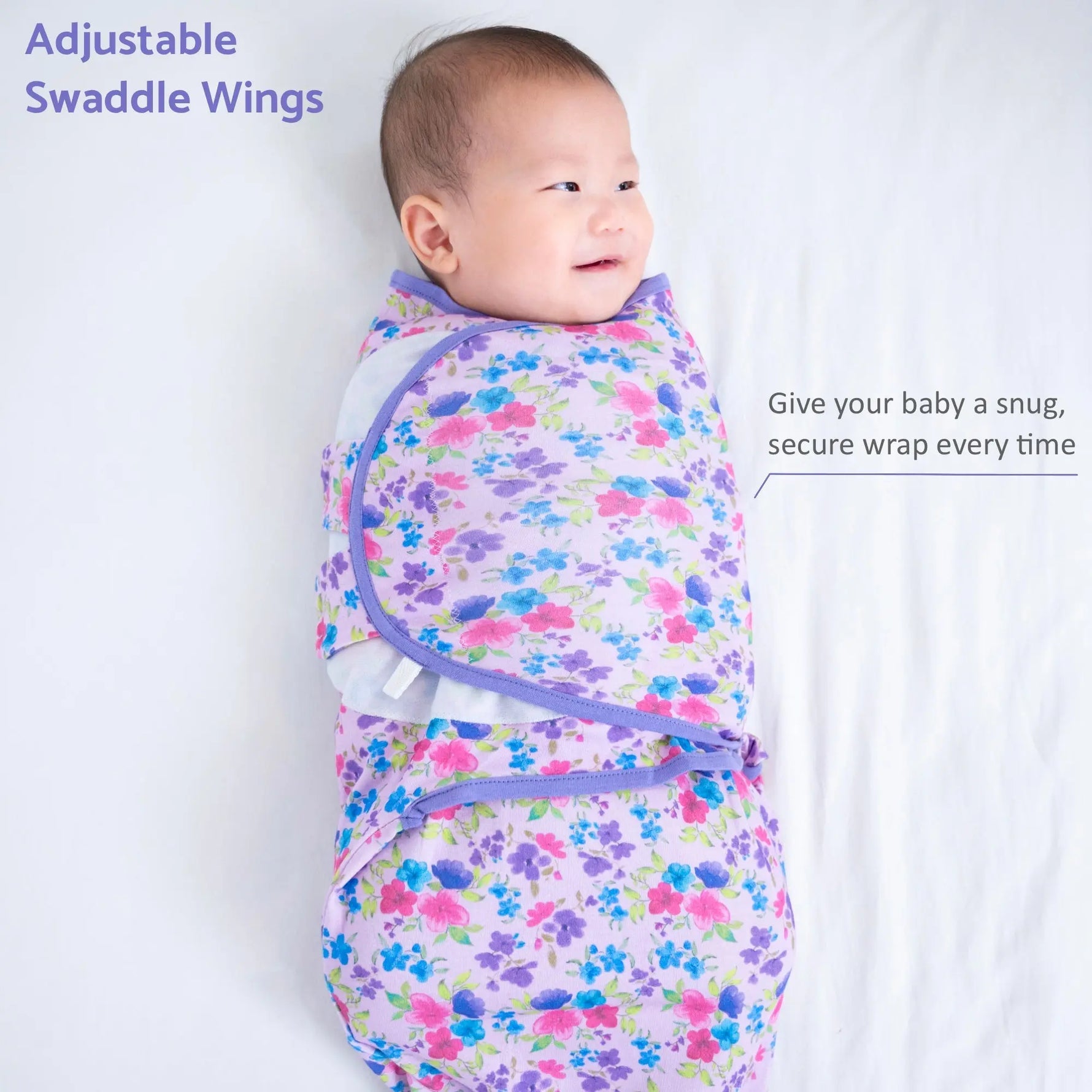 LollyBanks Field of Dreams Baby Sleep Swaddle 100% Organic Cotton - 