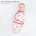 LollyBanks Firehouse Fido Baby Sleep Swaddle 100% Organic Cotton - 