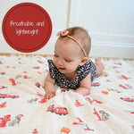 LollyBanks Fireman Baby Muslin Swaddle Blanket - 