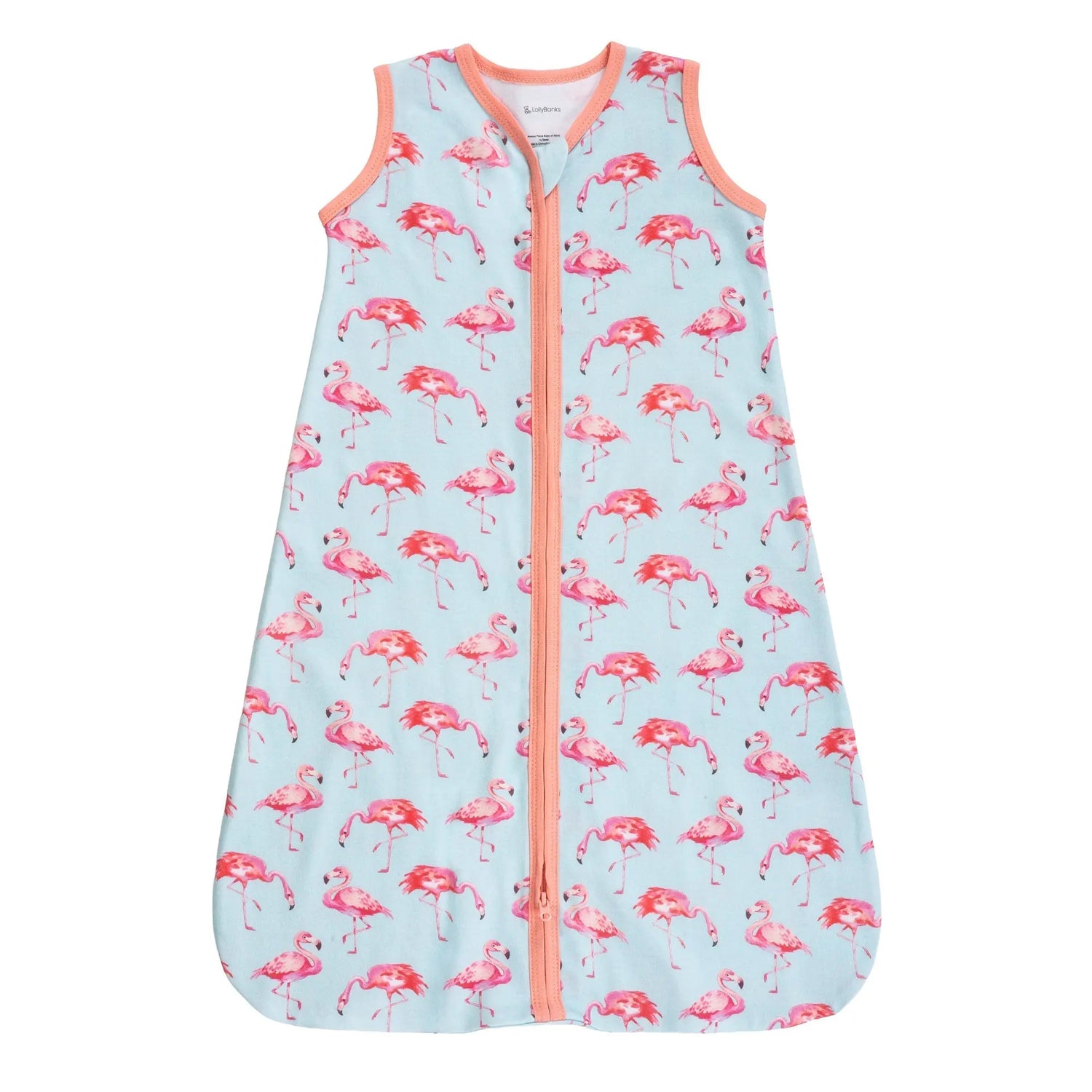 LollyBanks Flamingo Baby Sleep Sack, 100% Organic Cotton - 