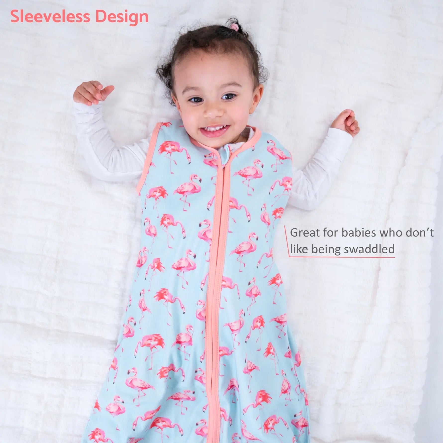 LollyBanks Flamingo Baby Sleep Sack, 100% Organic Cotton - 