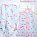 LollyBanks Flamingo Baby Sleep Sack, 100% Organic Cotton - 