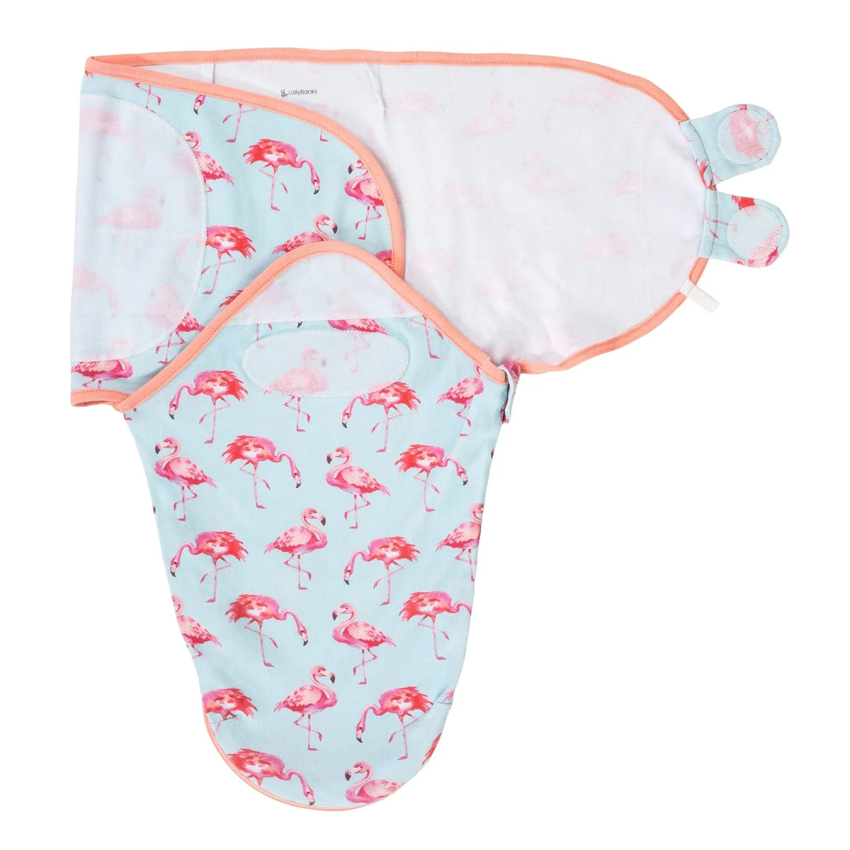 LollyBanks Flamingo Baby Sleep Swaddle 100% Organic Cotton - 