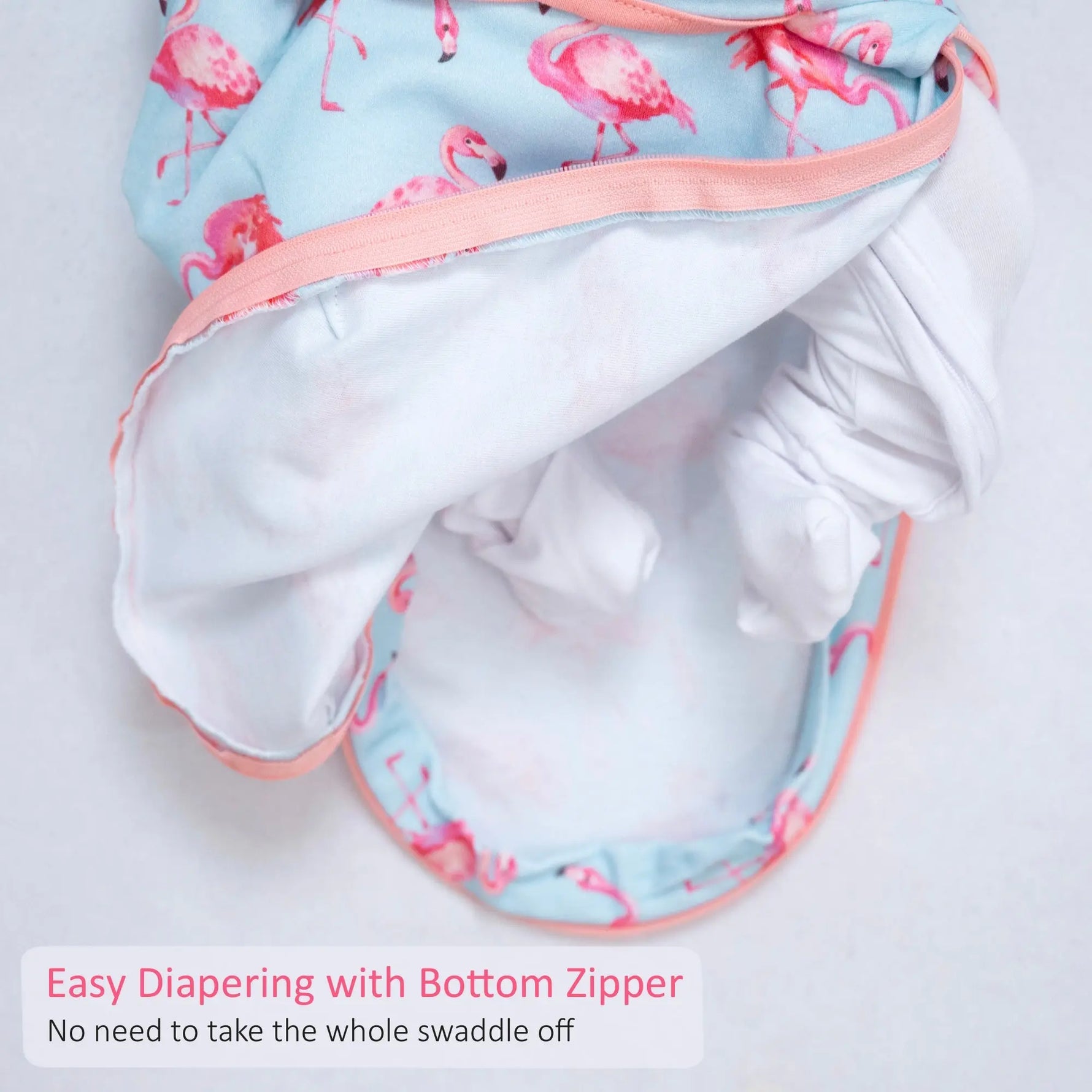 LollyBanks Flamingo Baby Sleep Swaddle 100% Organic Cotton - 