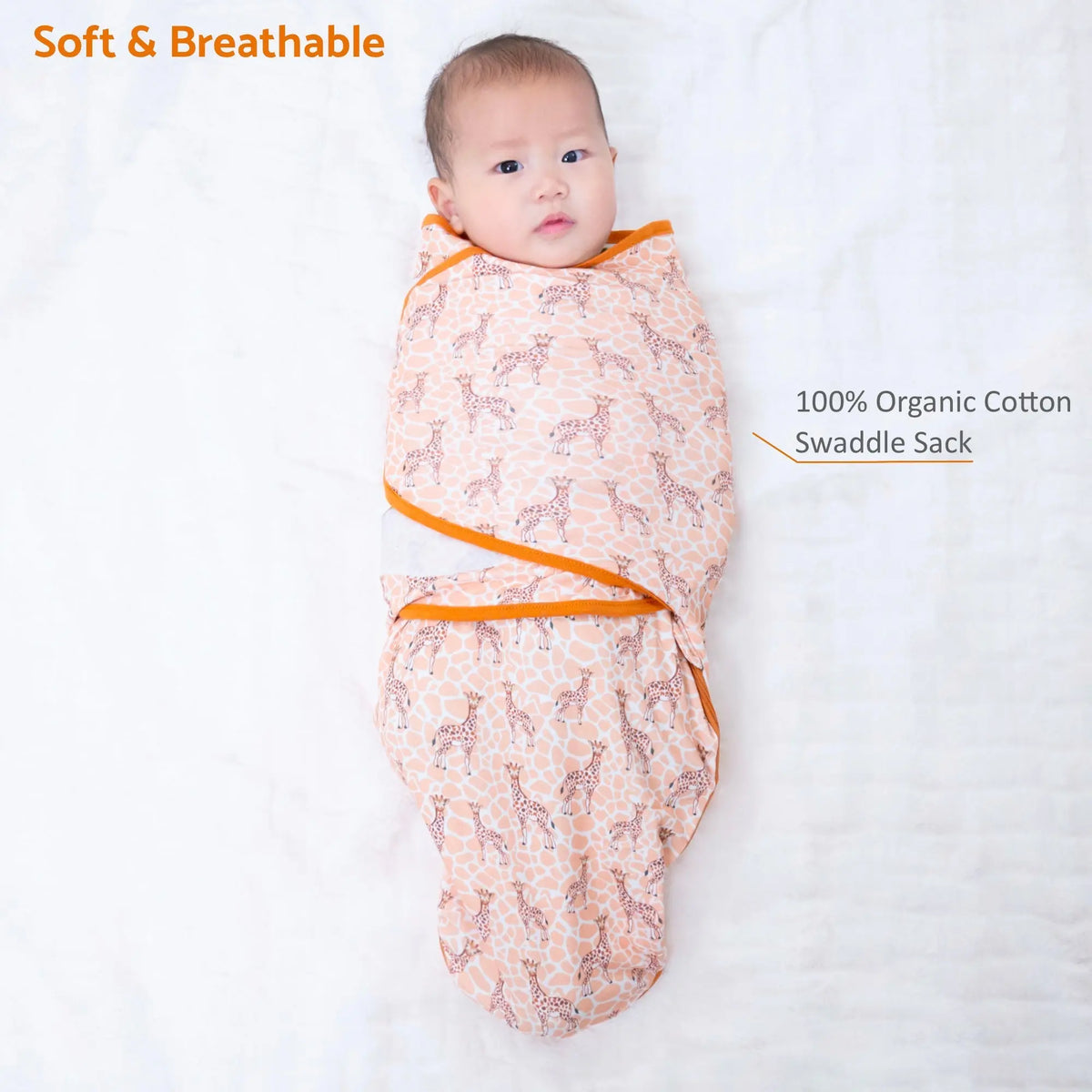 LollyBanks Gentle Giant Baby Sleep Swaddle 100% Organic Cotton - 