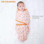 LollyBanks Gentle Giant Baby Sleep Swaddle 100% Organic Cotton - 