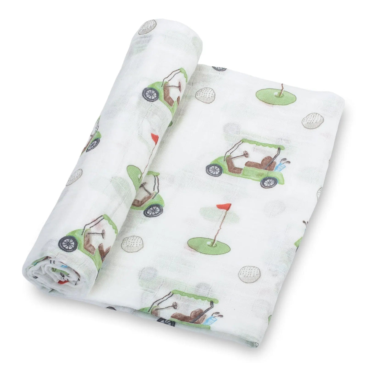 LollyBanks Golf A Round Baby Muslin Swaddle Blanket - 