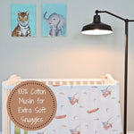 LollyBanks Gone Fishing Baby Muslin Cotton Blanket - 