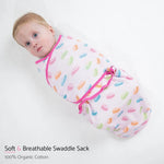 LollyBanks Le Macaron Baby Sleep Swaddle 100% Organic Cotton - 