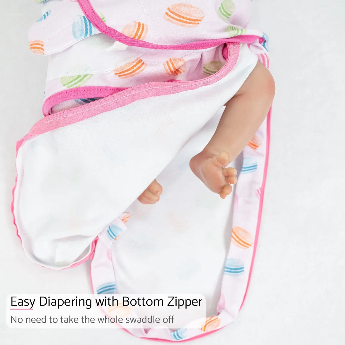 LollyBanks Le Macaron Baby Sleep Swaddle 100% Organic Cotton - 