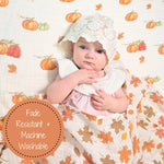 LollyBanks Leaves Baby Swaddle Blankets - Autumn Bliss: 47" x 47" 100% Muslin Cotton - 