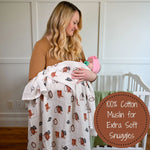 LollyBanks Life Is Better In Boots Baby Muslin Swaddle Blanket - 