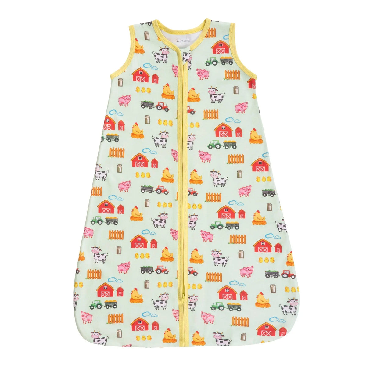 LollyBanks Little Farmer Baby Sleep Sack, 100% Organic Cotton - 