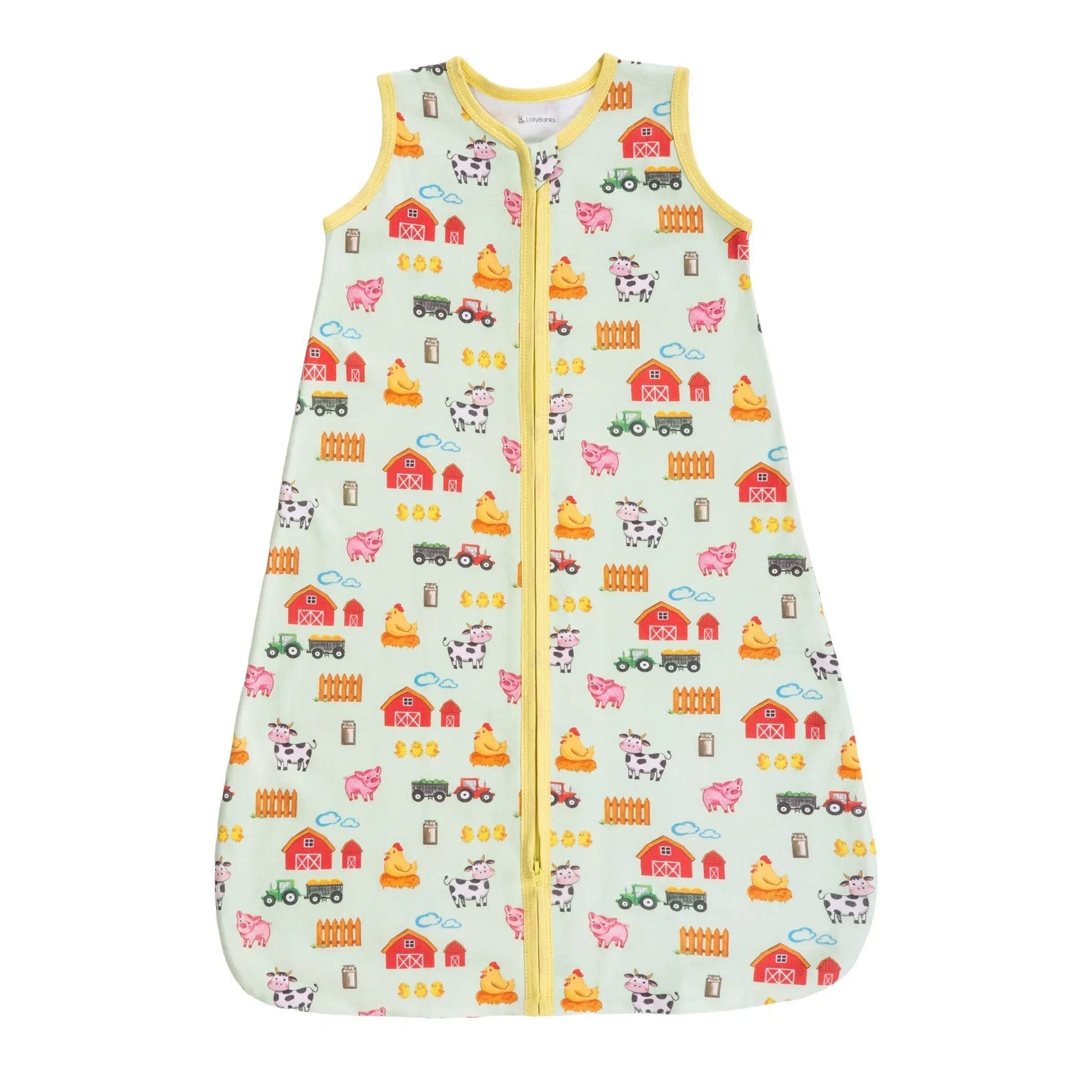 LollyBanks Little Farmer Baby Sleep Sack, 100% Organic Cotton - 
