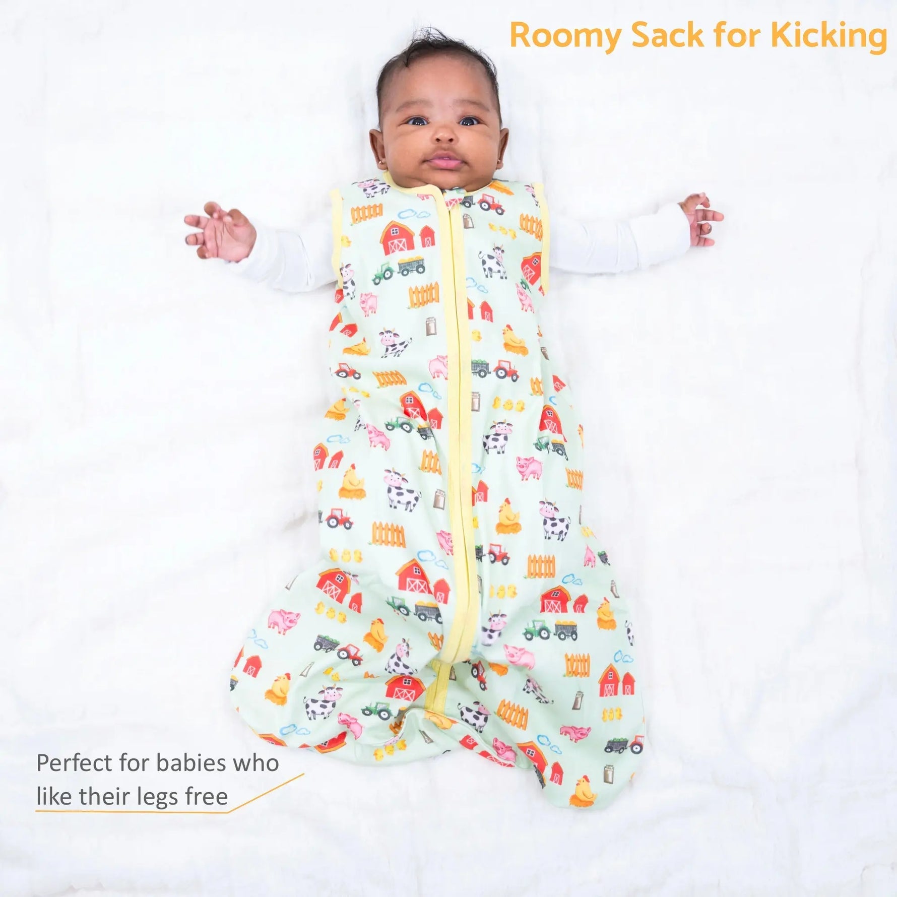 LollyBanks Little Farmer Baby Sleep Sack, 100% Organic Cotton - 