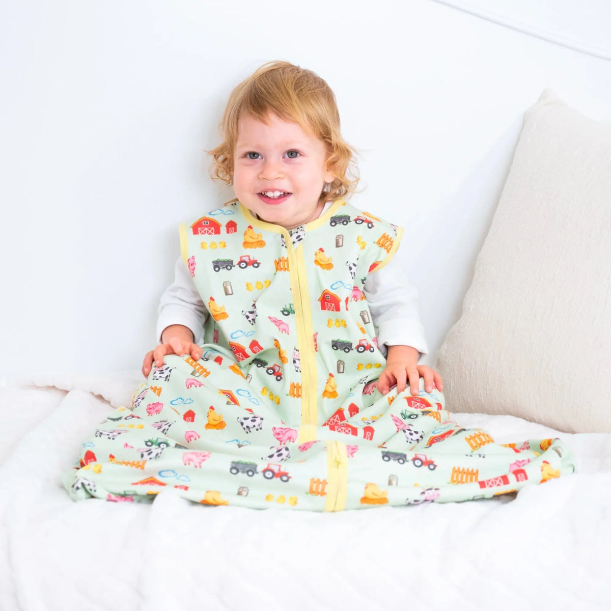 LollyBanks Little Farmer Baby Sleep Sack, 100% Organic Cotton - 