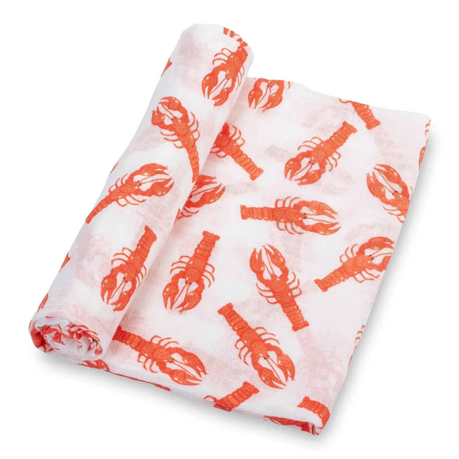 LollyBanks Lobster Roll Baby Muslin Swaddle Blanket - 