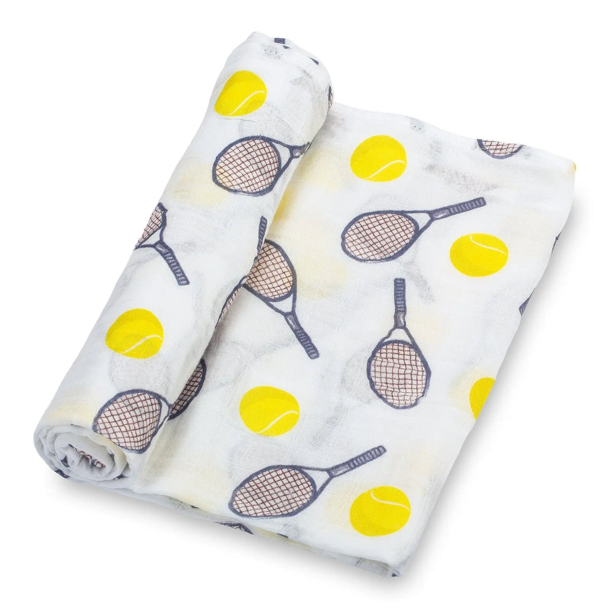 LollyBanks Love All Tennis Baby Muslin Swaddle Blanket - 