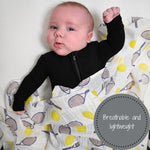 LollyBanks Love All Tennis Baby Muslin Swaddle Blanket - 