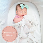 LollyBanks Mallard Duck Magic: 47" x 47" 100% Muslin Cotton Baby Swaddle Blankets - 