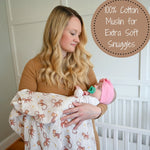 LollyBanks Monkey Around Baby Muslin Swaddle Blanket - 