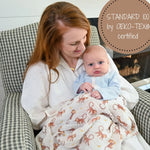 LollyBanks Monkey Around Baby Muslin Swaddle Blanket - 