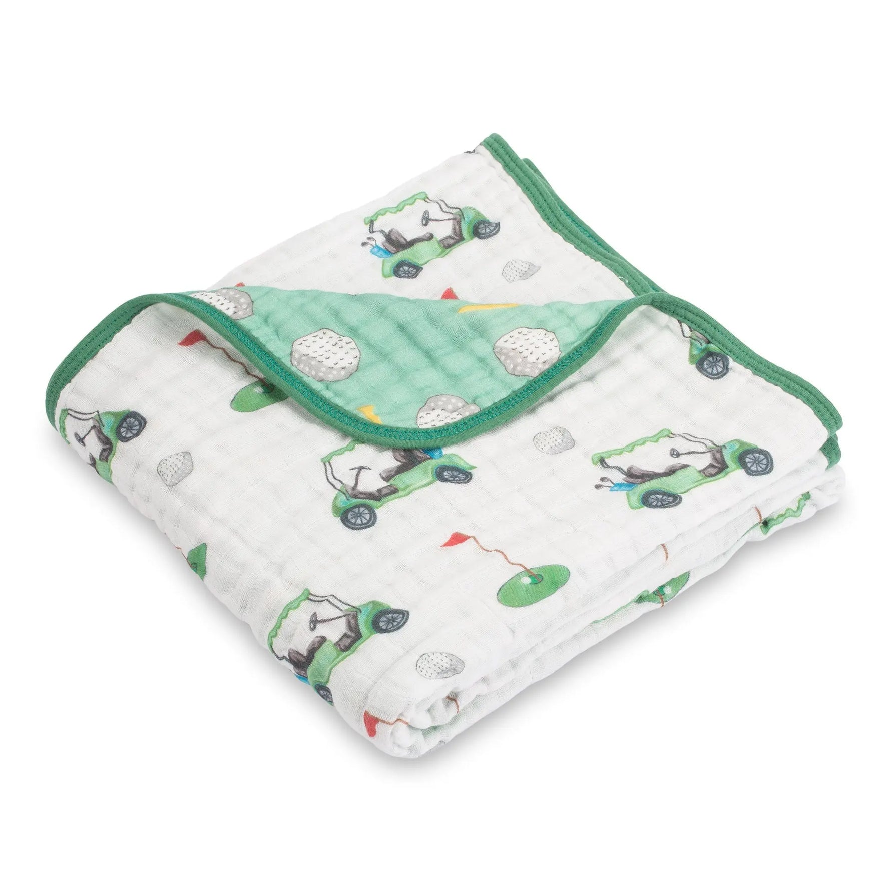 LollyBanks LollyBanks Muslin Baby Blanket, 100% Cotton Lightweight Baby Quilt, 47"x 47" and 6 Layers Newborn Blanket, (Golf Print) - 