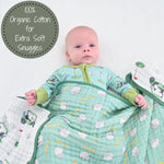 LollyBanks LollyBanks Muslin Baby Blanket, 100% Cotton Lightweight Baby Quilt, 47"x 47" and 6 Layers Newborn Blanket, (Golf Print) - 