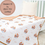 LollyBanks LollyBanks Muslin Baby Blanket, 100% Cotton Lightweight Baby Quilt, 47"x 47" and 6 Layers Newborn Blanket, (Noah's Ark Pattern) - 