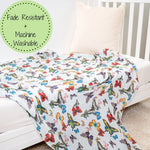 LollyBanks LollyBanks Muslin Swaddle Blankets, 100% Cotton Baby Blanket, 47"x 47" Newborn Swaddle Blanket, (Butterfly Print) - 