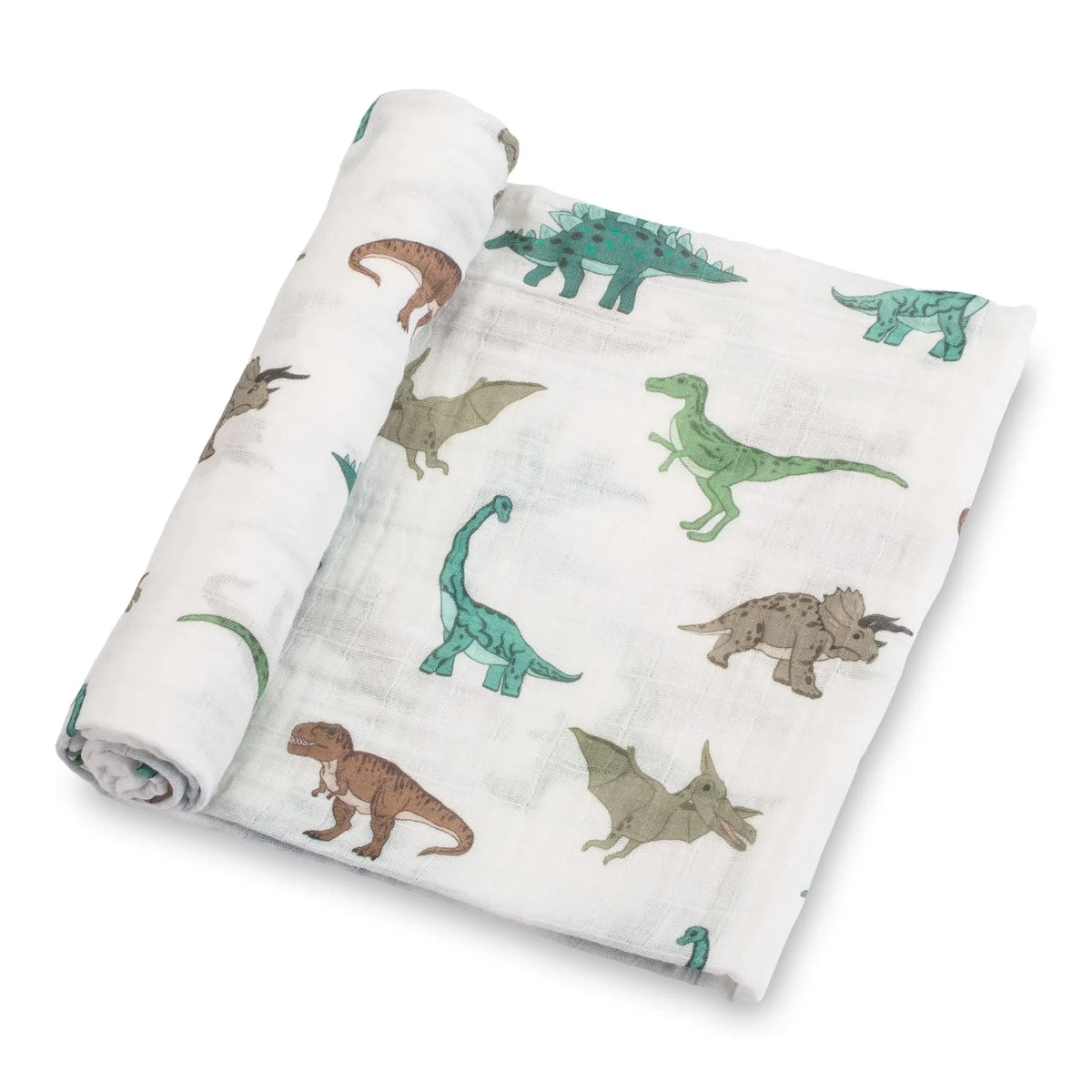 LollyBanks LollyBanks Muslin Swaddle Blankets, 100% Cotton Baby Blanket, 47"x 47" Newborn Swaddle Blanket, (Dinosaur Print) - 