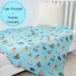 LollyBanks LollyBanks Muslin Swaddle Blankets, 100% Cotton Baby Blanket, 47"x 47" Newborn Swaddle Blanket, (Swimming Dogs) - 